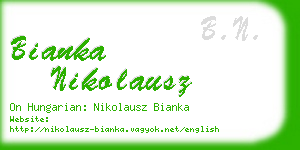 bianka nikolausz business card